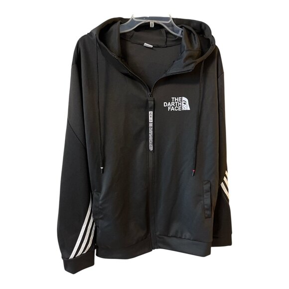 The Darth Face Hoodie – Star Wars Parody – Black Pullover Sweatshirt – Size L - Picture 1 of 5